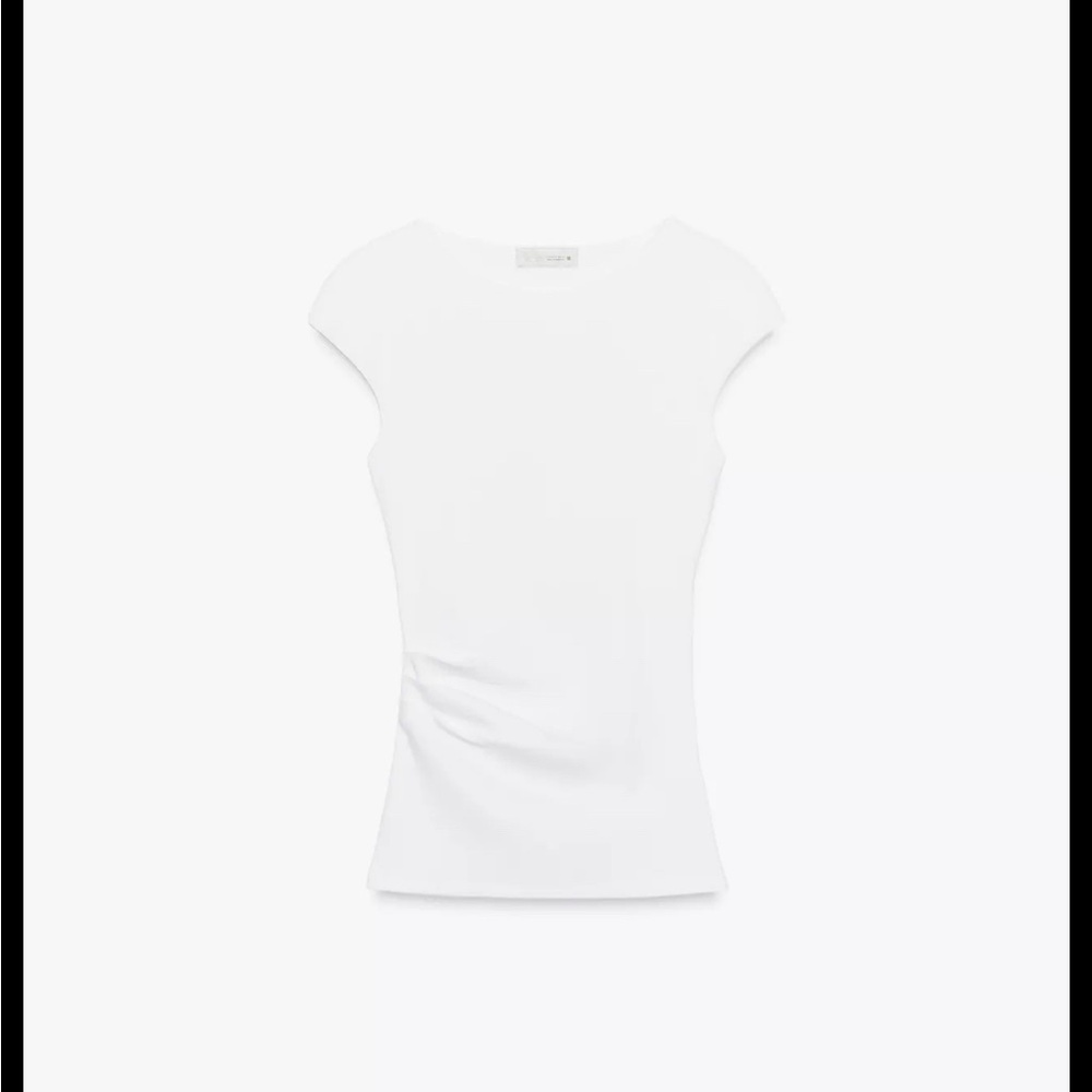 Zara White Muscle Tee for Women